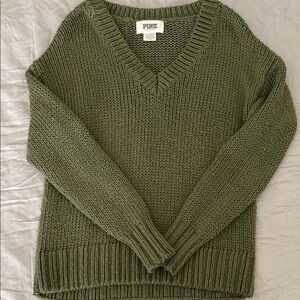 PINK V-Neck Knit Sweater